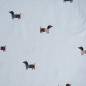 Preview: Baumwolljersey kleine Hunde Dackel ecru